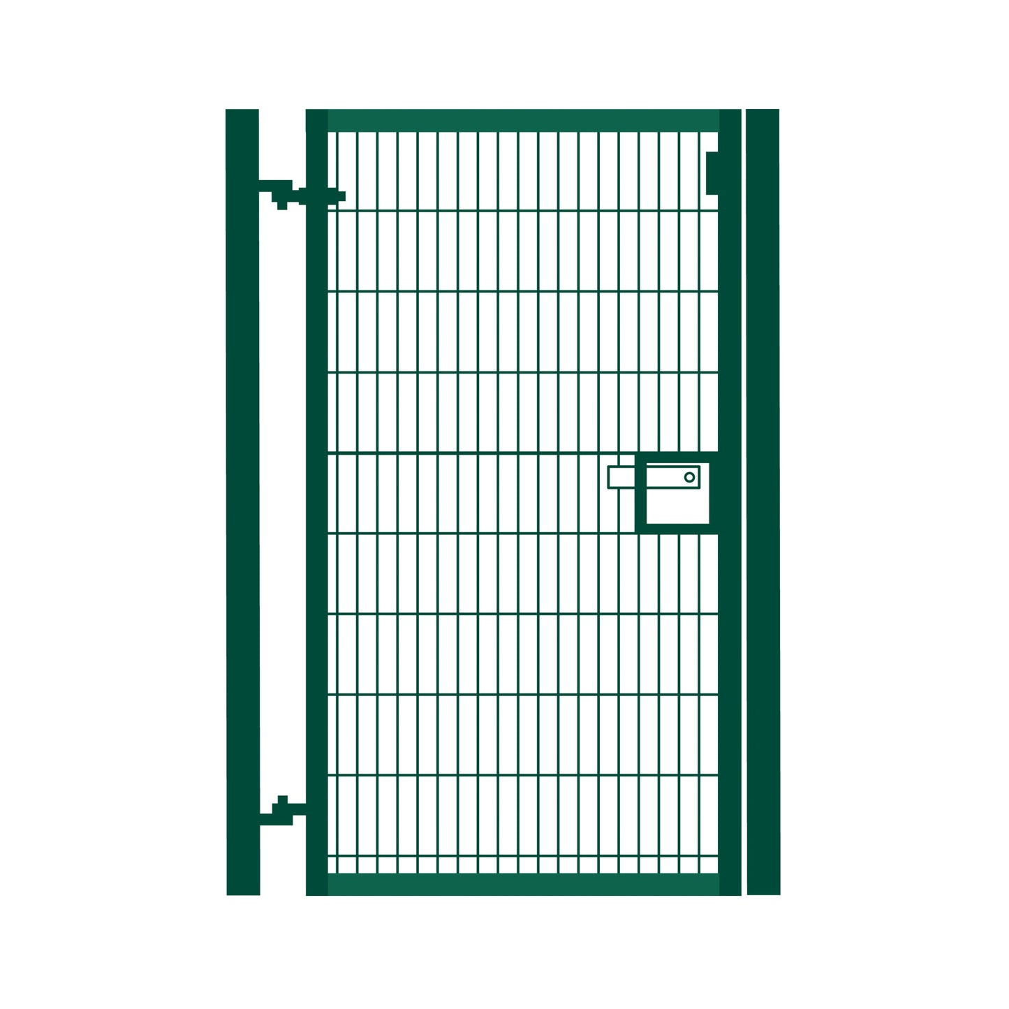 Single Leaf V Mesh Gate